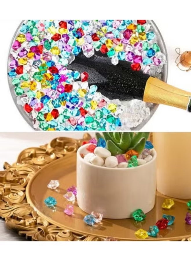 EETU 500 grams Vase Fillers,Rainbow Acrylic Fake Crystal Jewels Gems for Wedding Table Scatters and Centerpieces Decoration - Image 5